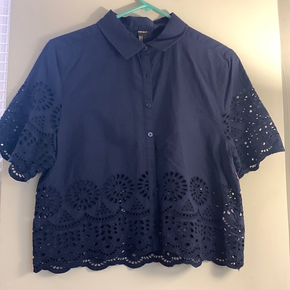 Navy punch shirt